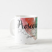 'Prosecco Princess' Girly gepersonaliseerde Waterv Koffiemok (Voorkant links)