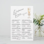 Prosecco Trivia Vrijgezellenfeest spel (Staand voorkant)