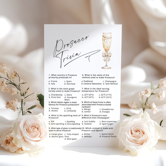 Prosecco Trivia Vrijgezellenfeest spel (Creator heeft geüpload)