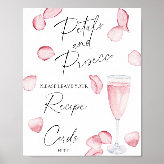 Prosecco - Uw receptkaart hier Poster (Voorkant)