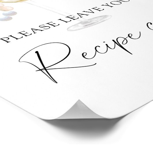 Prosecco - Uw receptkaart hier Poster (Hoek)