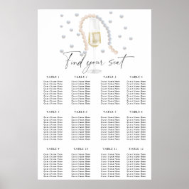 Prosecco vrijgezellenfeest zitgrafiek poster