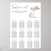 Prosecco vrijgezellenfeest zitgrafiek poster (Voorkant)