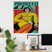 Prosecco Vrouw, Wijn Poster (Thuiskantoor)
