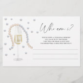 Prosecco - Wie ben ik bruidsbrunch spel Briefpapier (Voorkant)