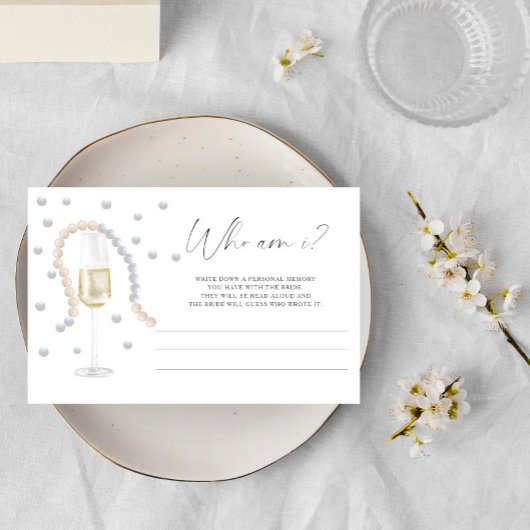 Prosecco - Wie ben ik bruidsbrunch spel Briefpapier
