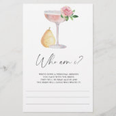 Prosecco - Wie ben ik bruidsfeest spel Briefpapier (Voorkant)