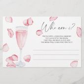 Prosecco - Wie ben ik bruidsfeest spel Briefpapier (Voorkant)