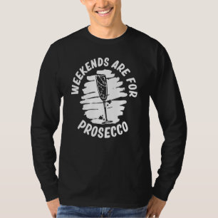 Prosecco Wijn Champagne Cocktails Roze Fles Ital T-shirt