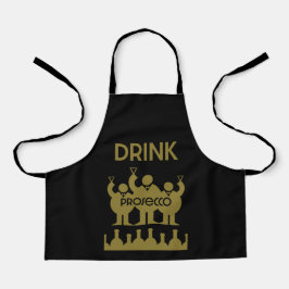 Prosecco wijn drinkers schort