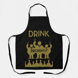 Prosecco wijn drinkers schort