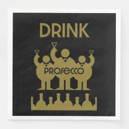 Prosecco wijn drinkers servet