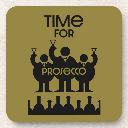 Prosecco Wijndrinkers Bier Onderzetter (Voorkant)