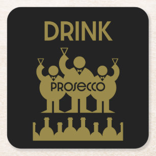 Prosecco Wijndrinkers Kartonnen Onderzetters