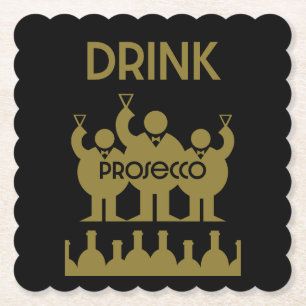 Prosecco Wijndrinkers Kartonnen Onderzetters