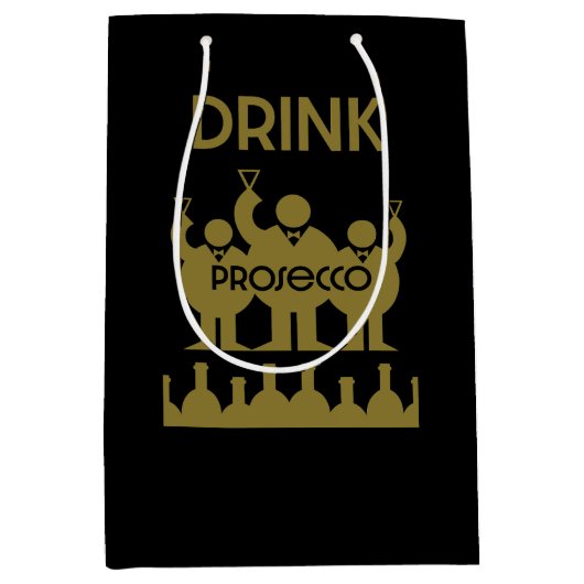 Prosecco Wijndrinkers Medium Cadeauzakje (Voorkant)