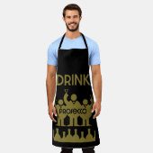 Prosecco Wijndrinkers Schort (Gedragen)