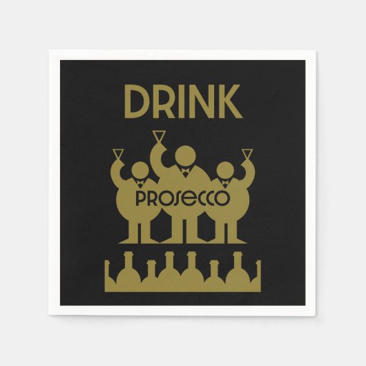 Prosecco Wijndrinkers Servet (Voorkant)