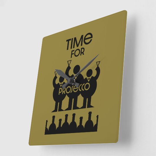 Prosecco Wijndrinkers Vierkante Klok (Hoek)