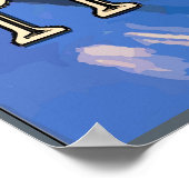 Prosecco, wijnglazen sterren poster (Hoek)