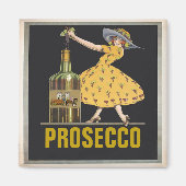 Prosecco, wijnmeid, bewerk tekst magneet (Voorkant)