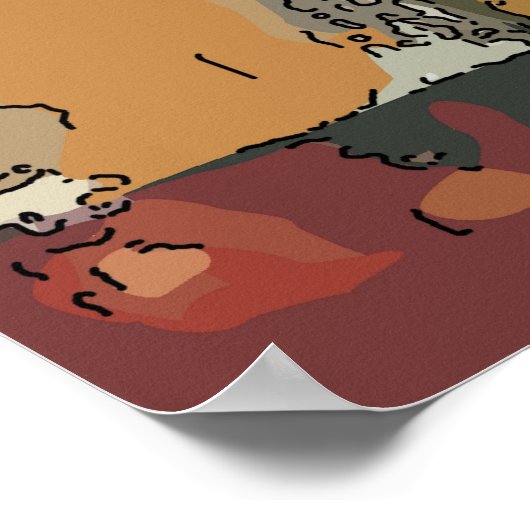 Prosecco Wine Abstract Poster (Hoek)