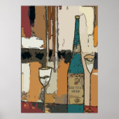 Prosecco Wine Abstract Poster (Voorkant)