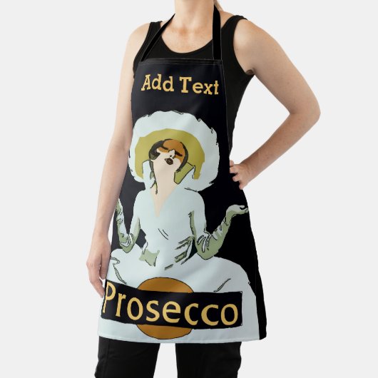 Prosecco Wine Design tekst toevoegen, Schort (Insitu)