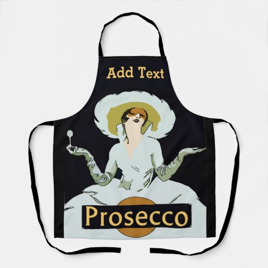 Prosecco Wine Design tekst toevoegen, Schort (Voorkant)