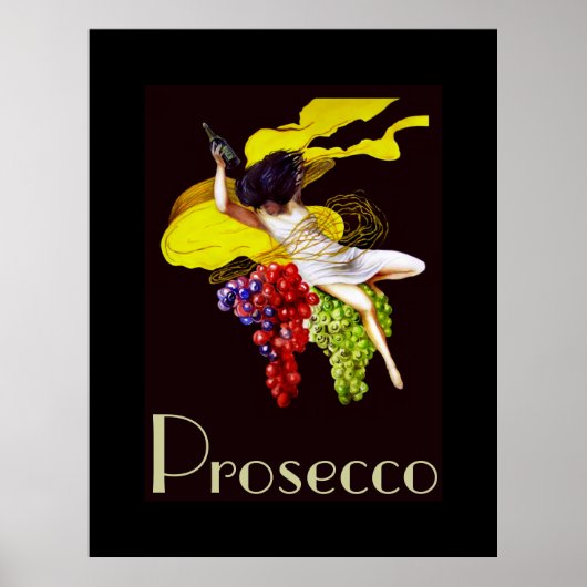 Prosecco Wine Maid  Lady Posters (Voorkant)