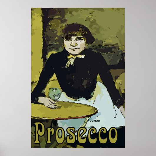 Prosecco Woman Poster (Voorkant)