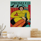 Prosecco Woman, Wine Poster (Keuken)