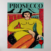 Prosecco Woman, Wine Poster (Voorkant)