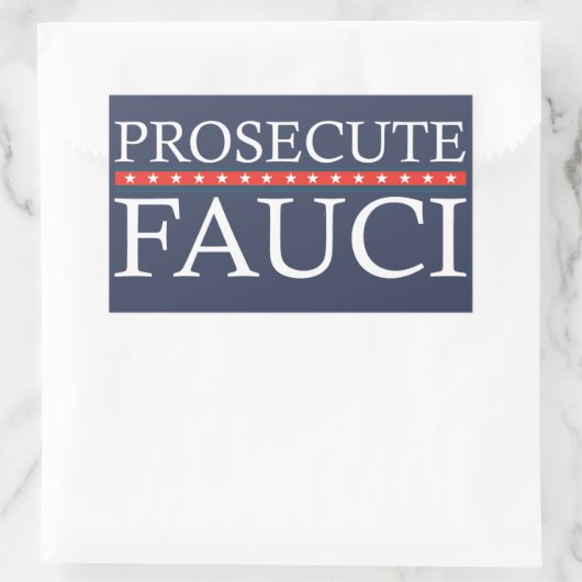 Prosecute Fauci | Anti Fauci Rechthoekige Sticker (Tas)