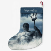 Proseidon Greek God Mythology Kerstfeestdag Kleine Kerstsok (Achterkant)