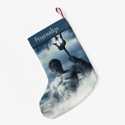 Proseidon Greek God Mythology Kerstfeestdag Kleine Kerstsok (Achterkant (Hangend))
