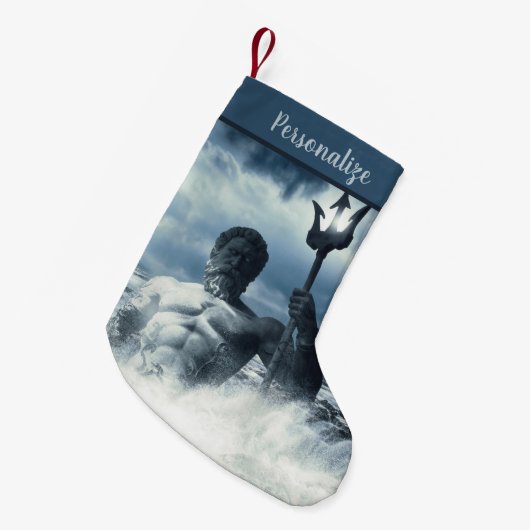 Proseidon Greek God Mythology Kerstfeestdag Kleine Kerstsok (Voorkant (Hangend))