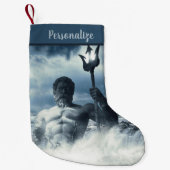 Proseidon Greek God Mythology Kerstfeestdag Kleine Kerstsok (Voorkant)