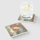 Proserpine door Dante Gabriel Rossetti Stenen Onderzetter (Zijkant)