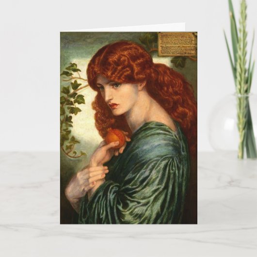 Proserpine van Rossetti Wenskaart Kaart (Voorkant)