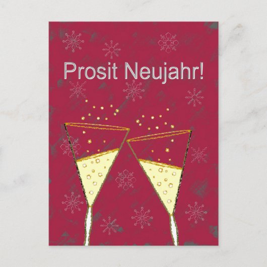 Prosit Neujahr Briefkaart (Voorkant)