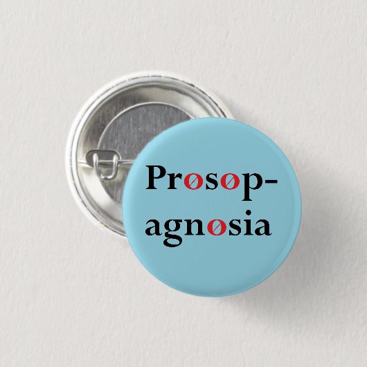 Prosopagnosie Ronde Button 3,2 Cm (Voorkant /achterkant)