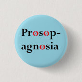 Prosopagnosie Ronde Button 3,2 Cm (Voorkant)