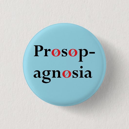 Prosopagnosie Ronde Button 3,2 Cm (Voorkant)