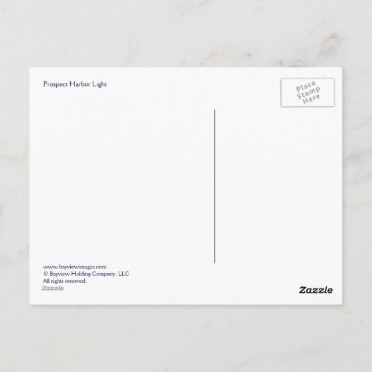 Prospect Harbor Lighthouse Briefkaart (Achterkant)