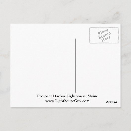 Prospect Harbor Lighthouse, Maine Briefkaart (Achterkant)