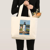 Prospect Harbor Lighthouse, Maine Briefkaart Grote Tote Bag (Voorkant (product))