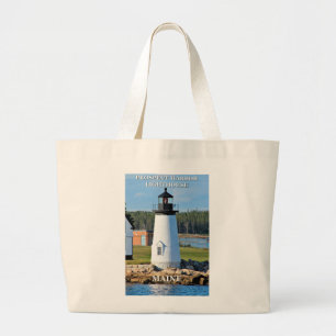 Prospect Harbor Lighthouse, Maine Briefkaart Grote Tote Bag