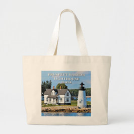 Prospect Harbor Lighthouse, Maine Briefkaart Grote Tote Bag