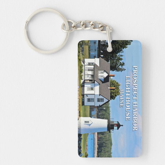 Prospect Harbor Lighthouse, Maine Briefkaart Sleutelhanger (Voorkant)